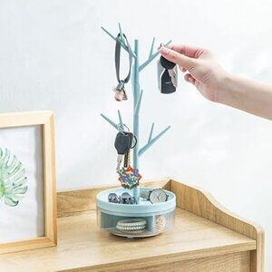 Branch Jewelry Rack With Rotatable Base‎ and Storage Box Tree Tower Rack
